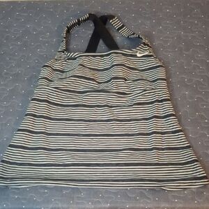 Nike Striped Black and White Tank top size small